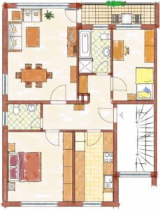 3-Zimmer Wohnung 78m²Wfl.,Balkon,neuwertiges Bad u.GästeWC,
Möblierte Küche. Ruhige Lage!